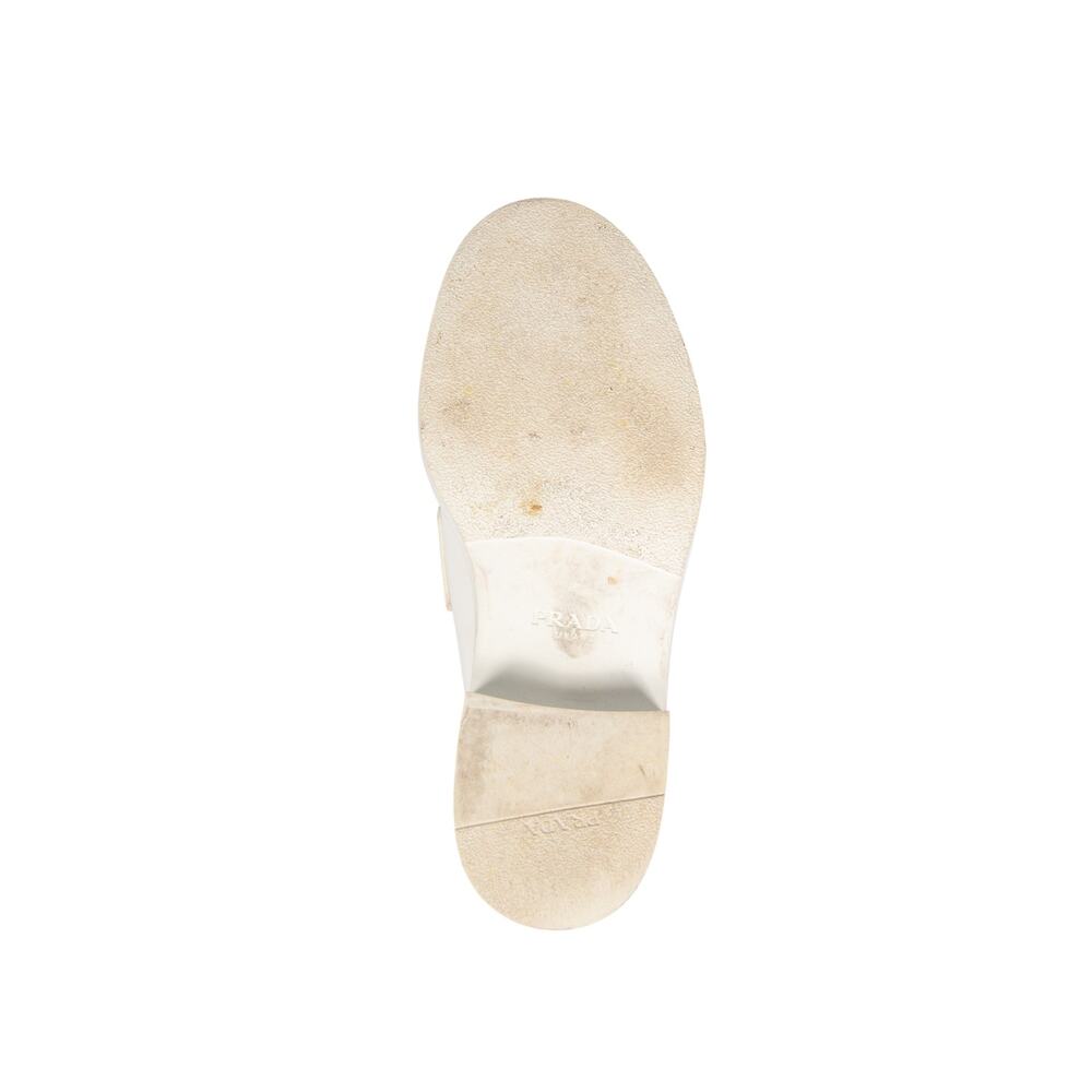 Prada White Leather Mules with Triangle Logo Size 36 - Picture 4 of 4